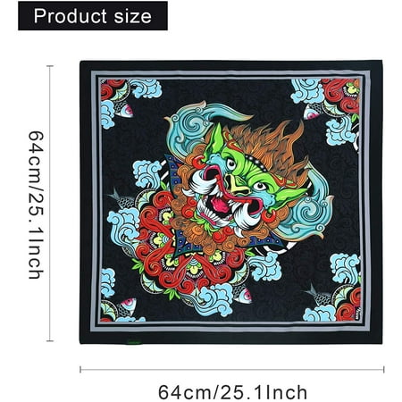Not Fade Moisture Wicking Printed Fashion Cowboy Towel Headscarf 25 Inches x 25 Inches Bandanas for Men
